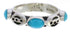 Silver Turquoise Stackable Southwest Jewelry Ring Size 5-3/4 UX34783